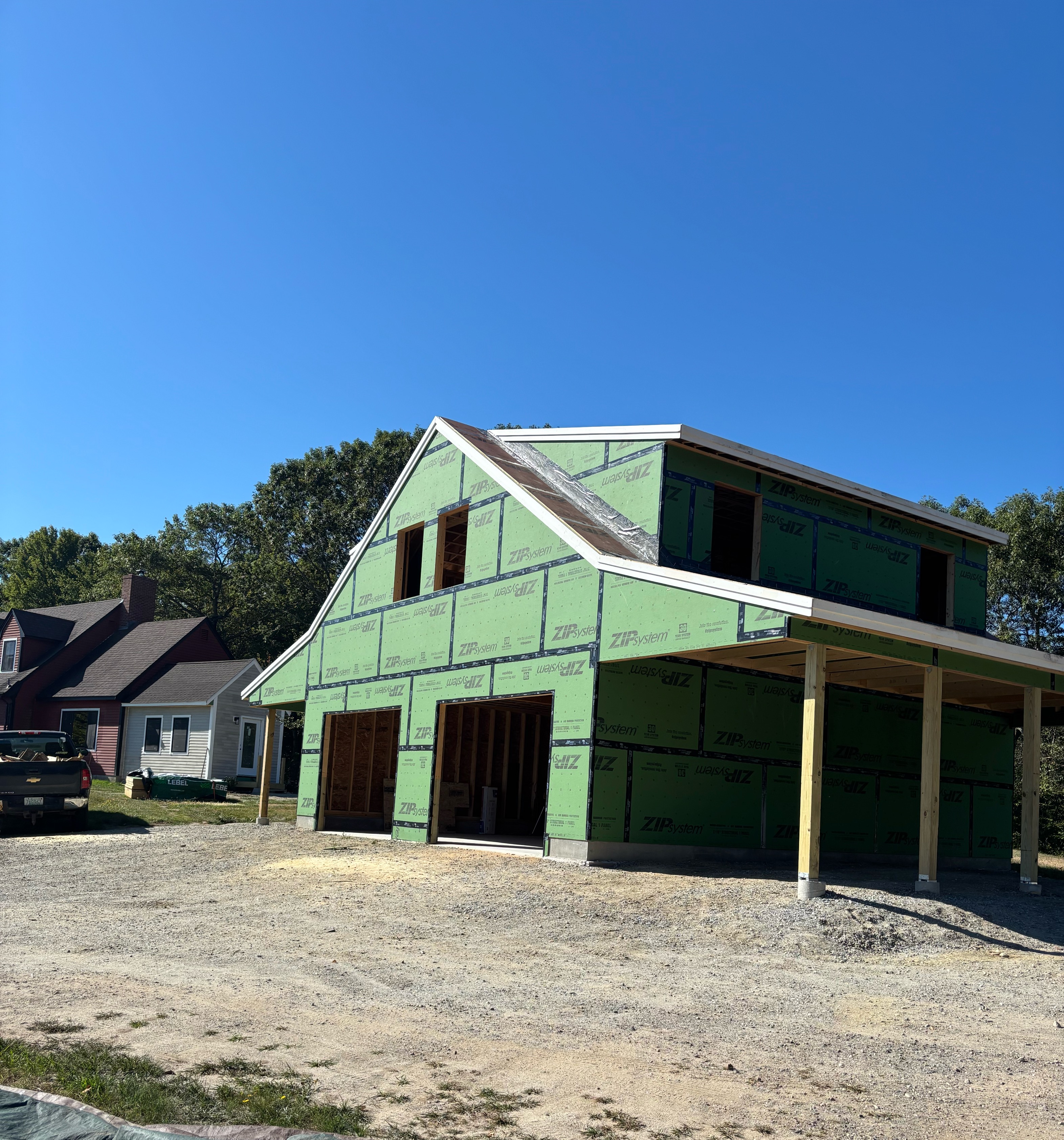 2-Story 30×30 Garage + Carports